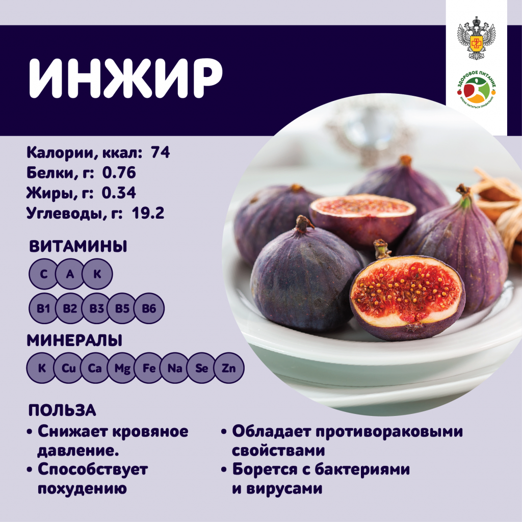 Не ягода и не фрукт: чем полезен инжир | Проект Роспотребнадзора «Здоровое  питание»